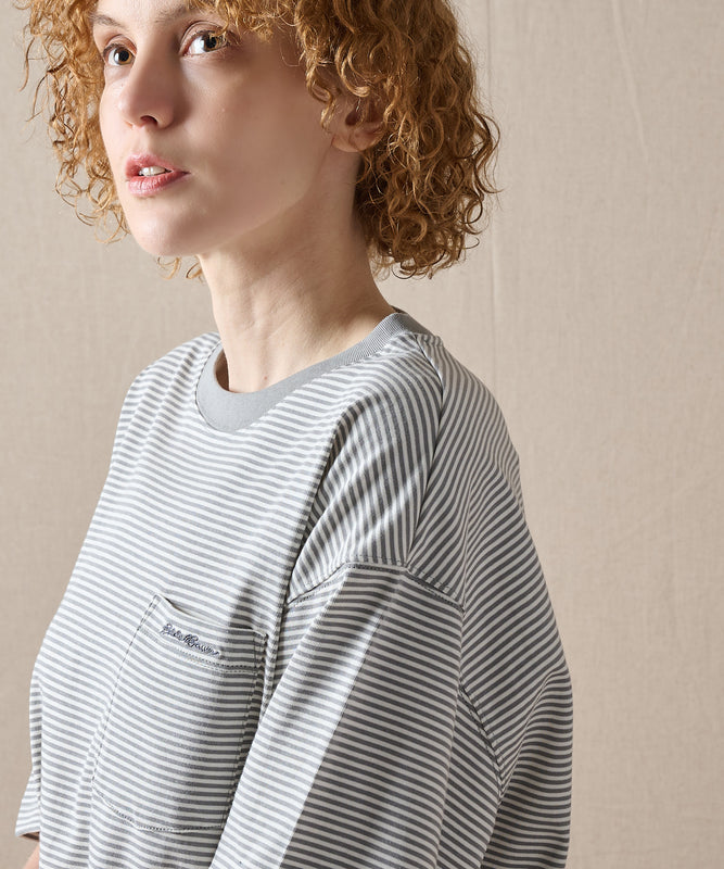 ナロー ボーダー 半袖ポケットTシャツ/NARROW BORDER SS PKT TEE
