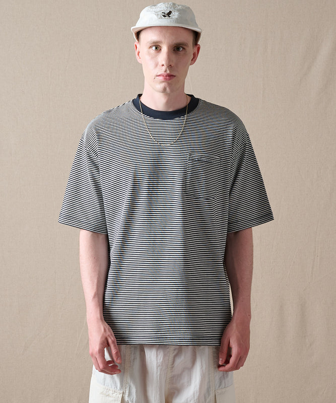 ナロー ボーダー 半袖ポケットTシャツ/NARROW BORDER SS PKT TEE