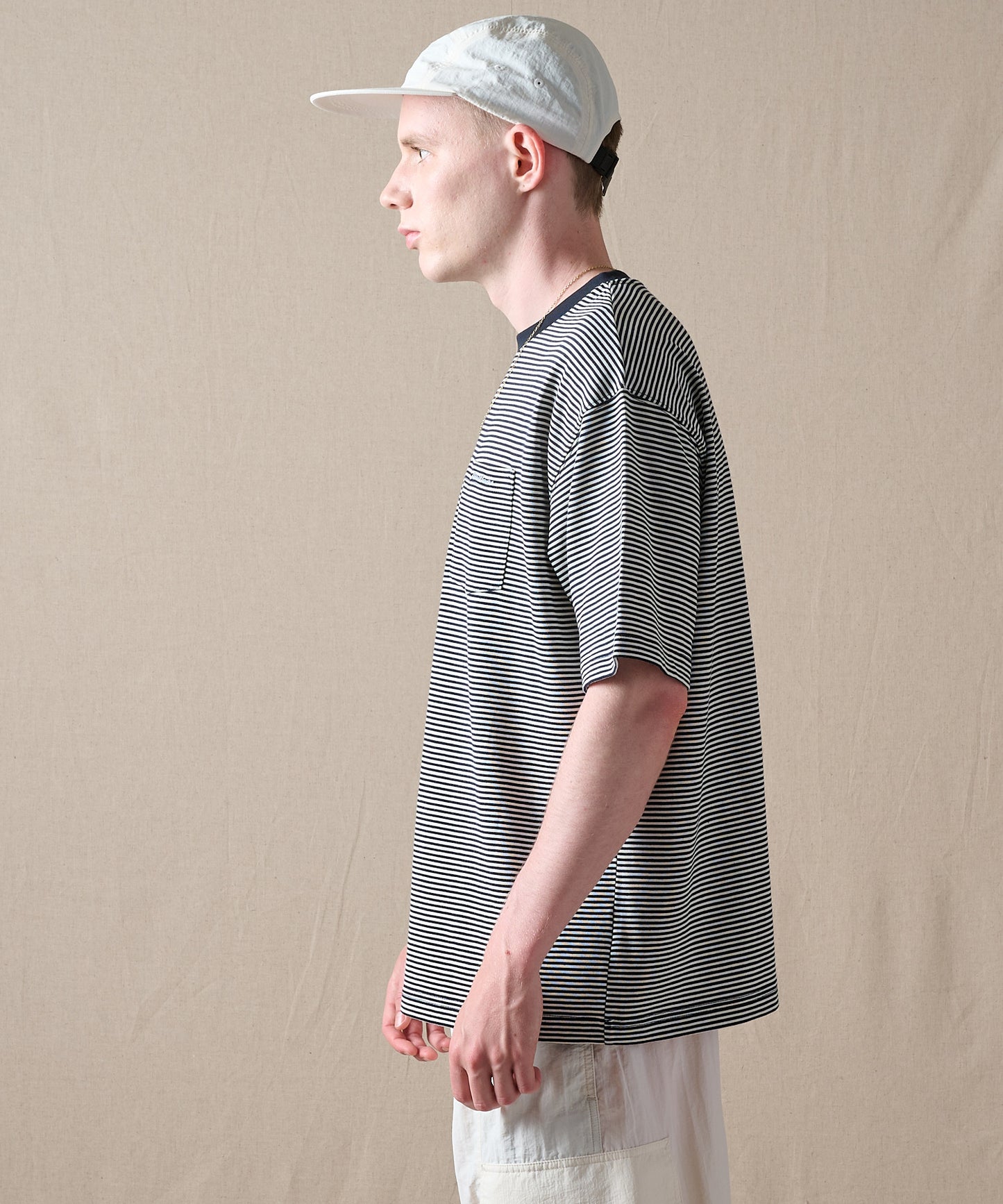 ナロー ボーダー 半袖ポケットTシャツ/NARROW BORDER SS PKT TEE