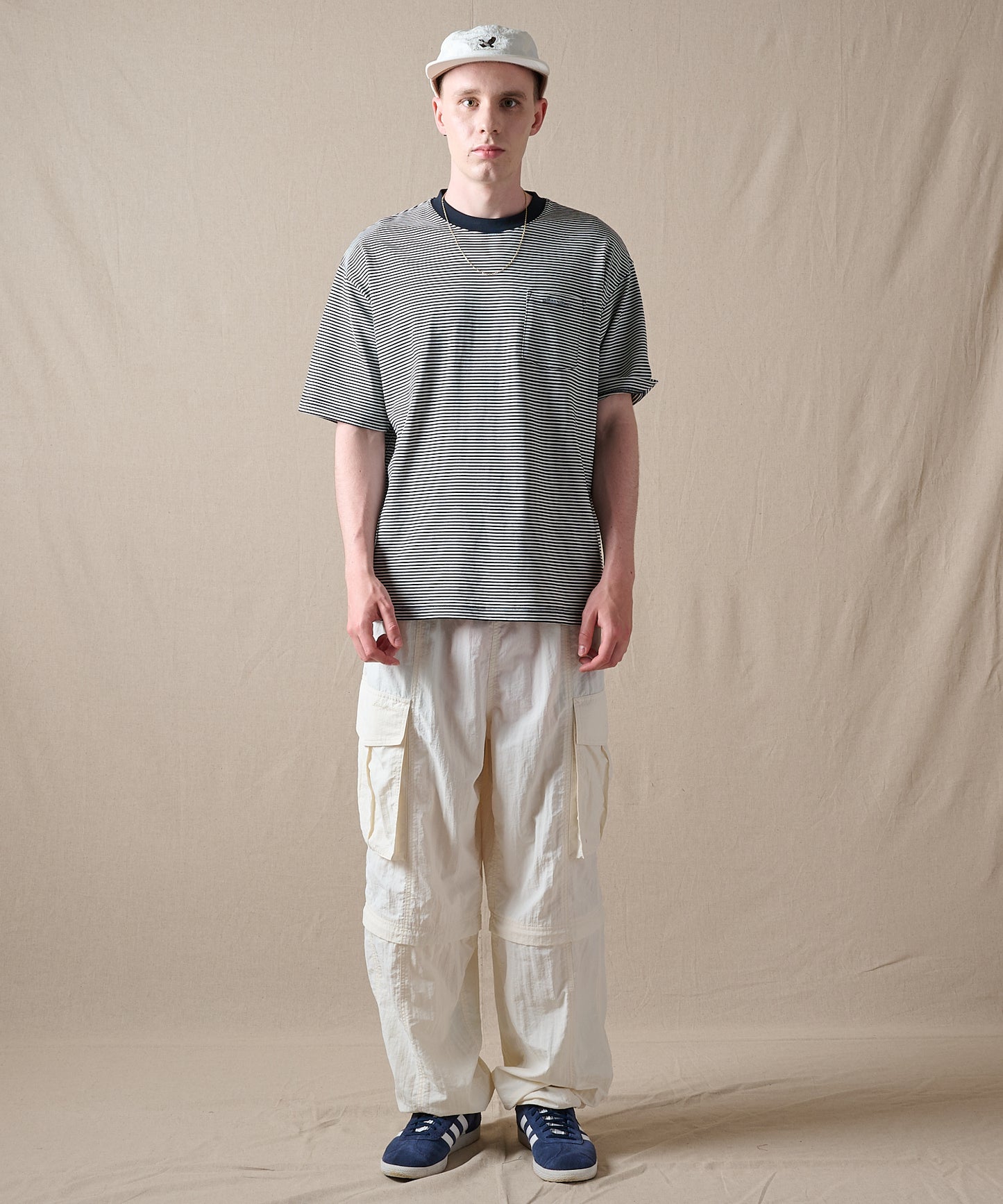 ナロー ボーダー 半袖ポケットTシャツ/NARROW BORDER SS PKT TEE