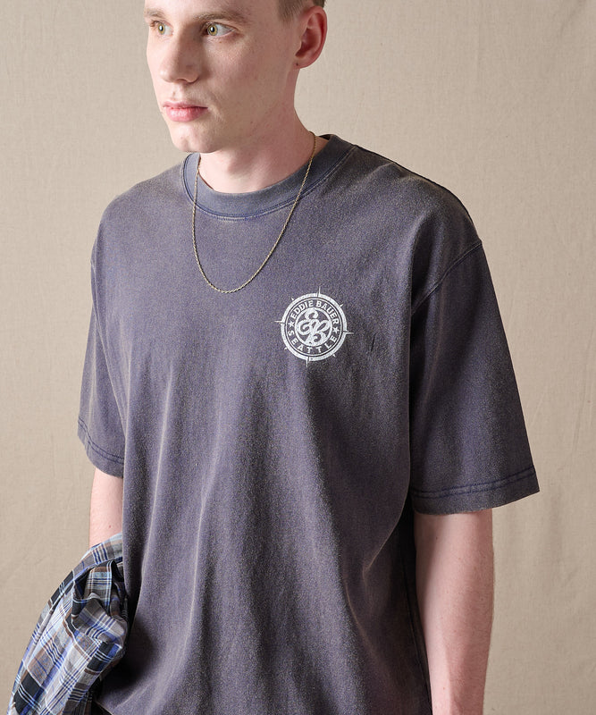 コンパスプリント 半袖Tシャツ/COMPASS PRINT SS TEE