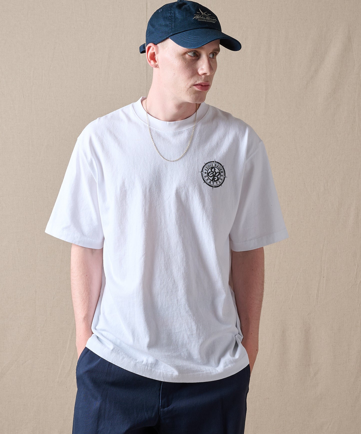 コンパスプリント 半袖Tシャツ/COMPASS PRINT SS TEE