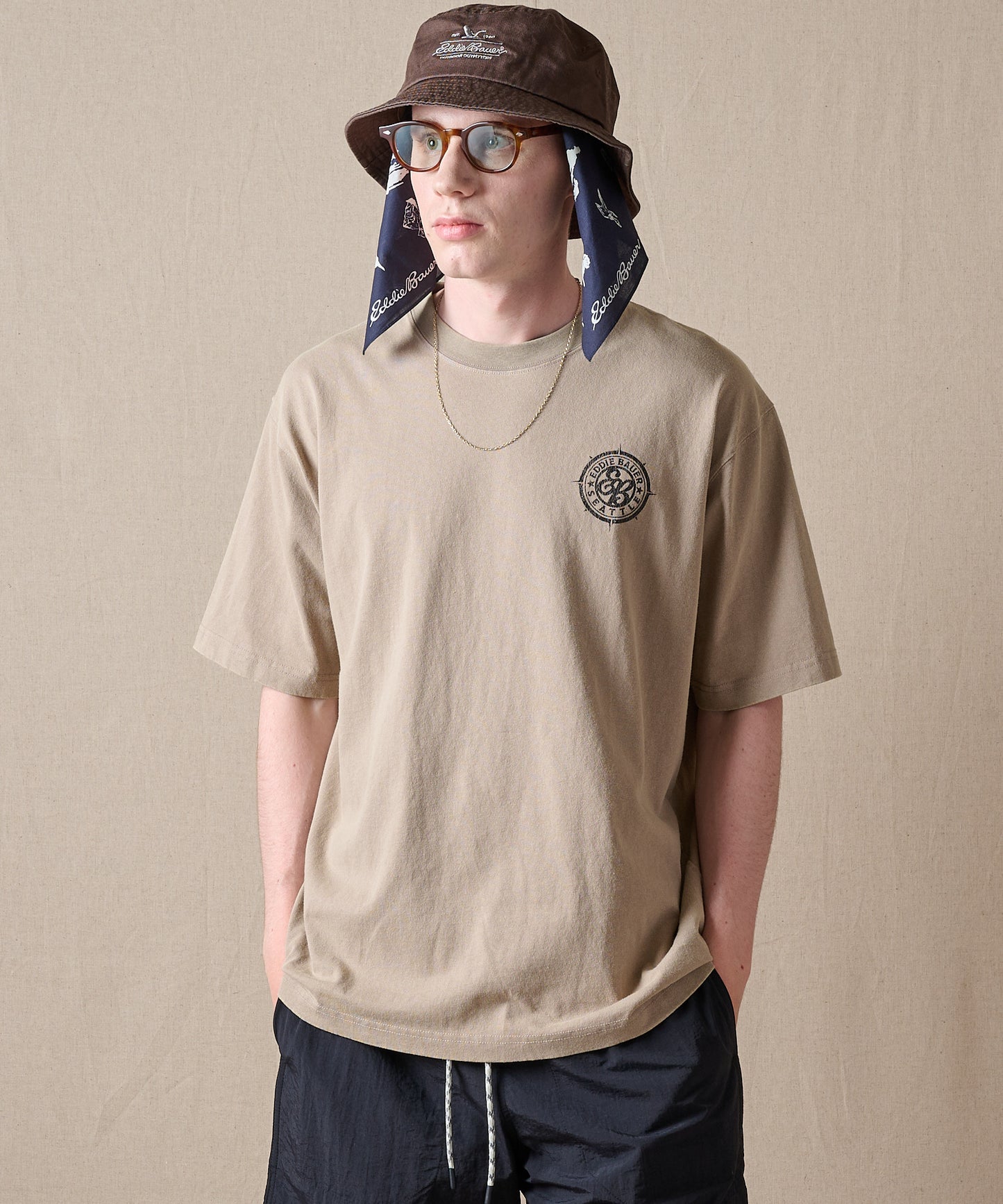 コンパスプリント 半袖Tシャツ/COMPASS PRINT SS TEE