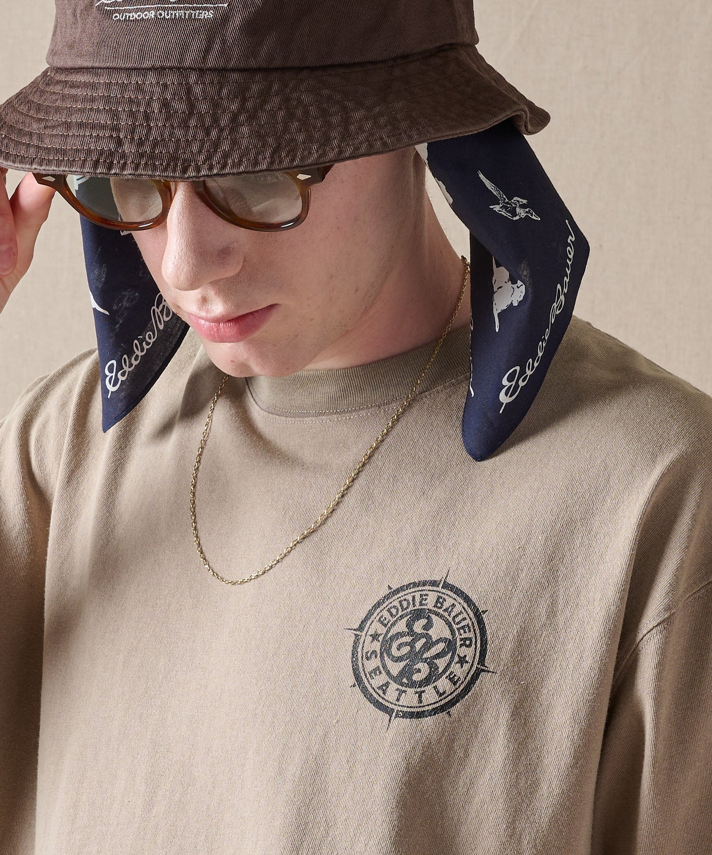 コンパスプリント 半袖Tシャツ/COMPASS PRINT SS TEE