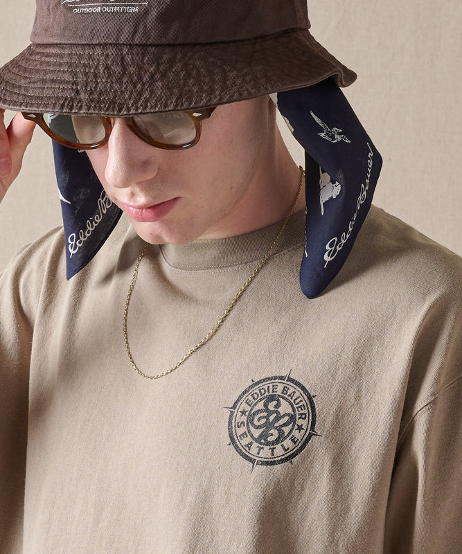 コンパスプリント 半袖Tシャツ/COMPASS PRINT SS TEE