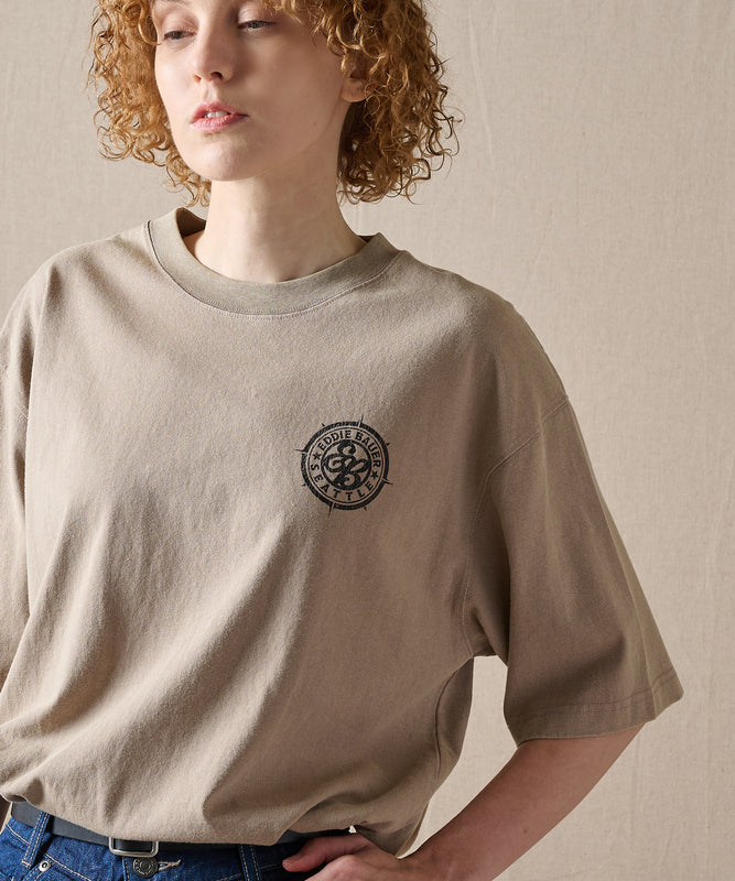 コンパスプリント 半袖Tシャツ/COMPASS PRINT SS TEE
