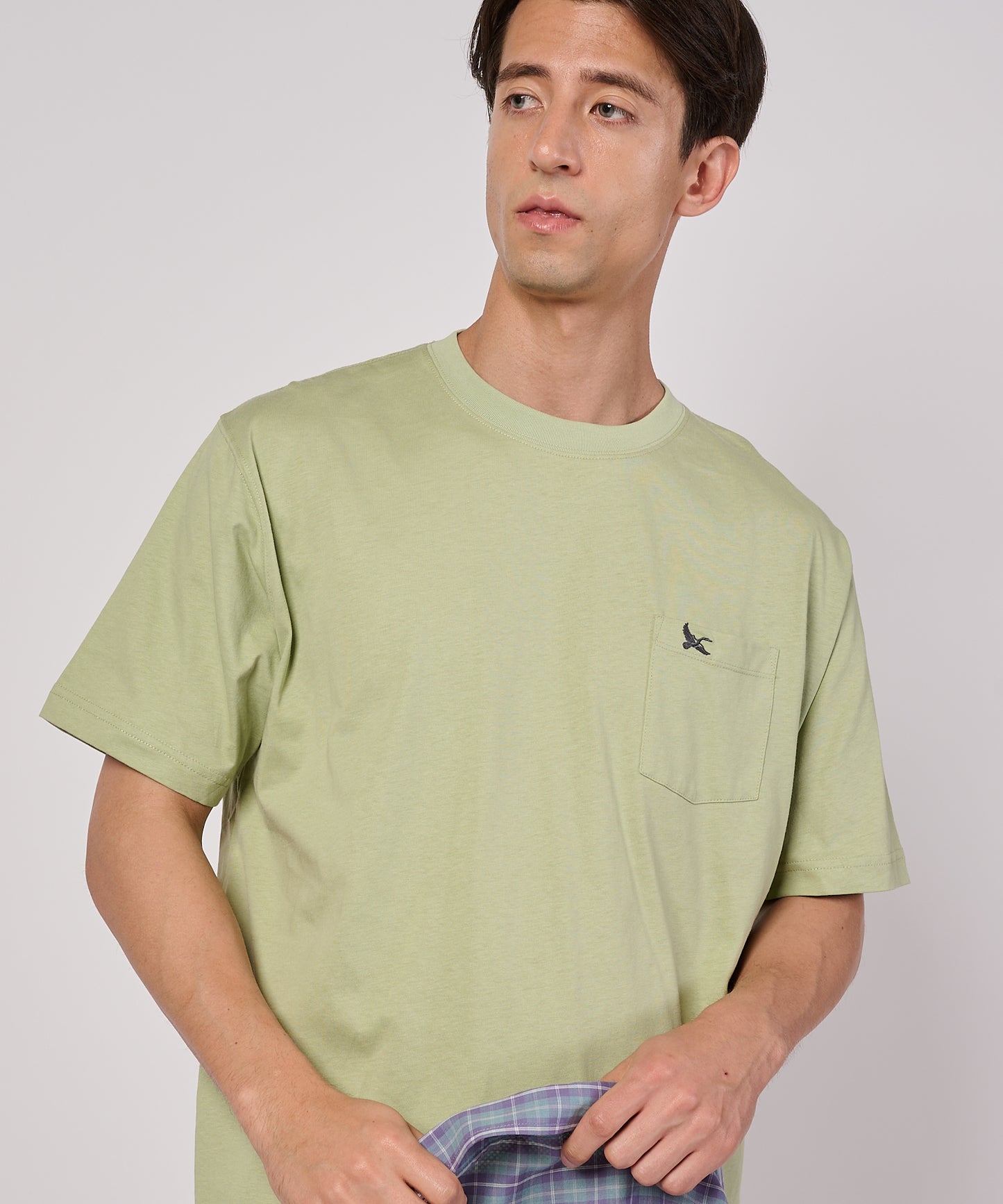 ワンポイント刺しゅう ポケット Tシャツ/ONE POINT EMB PKT TEE