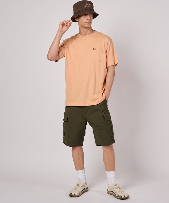 ワンポイント刺しゅう ポケット Tシャツ/ONE POINT EMB PKT TEE