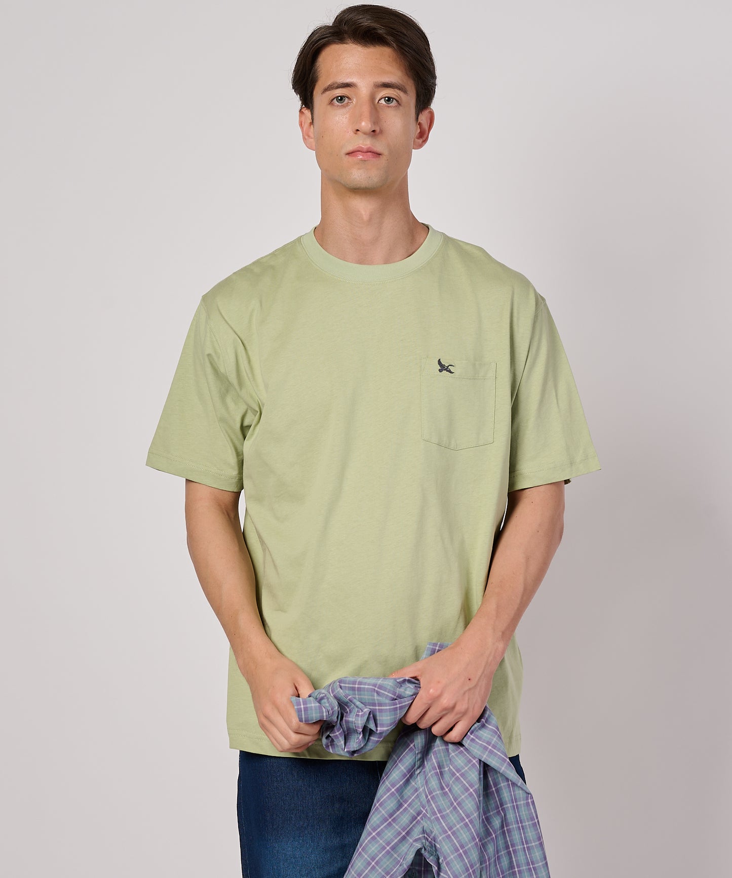ワンポイント刺しゅう ポケット Tシャツ/ONE POINT EMB PKT TEE