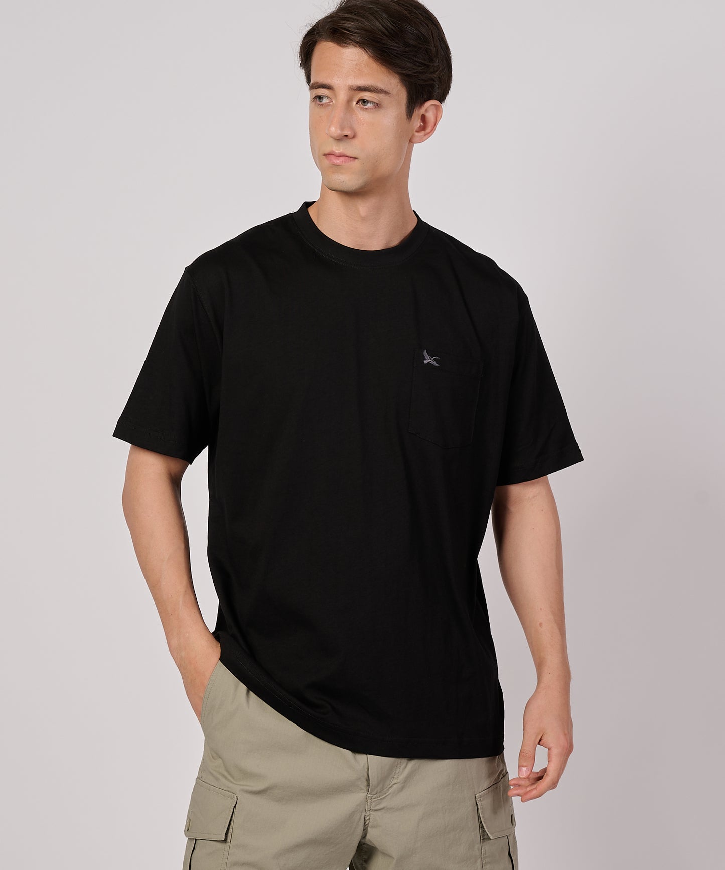 ワンポイント刺しゅう ポケット Tシャツ/ONE POINT EMB PKT TEE