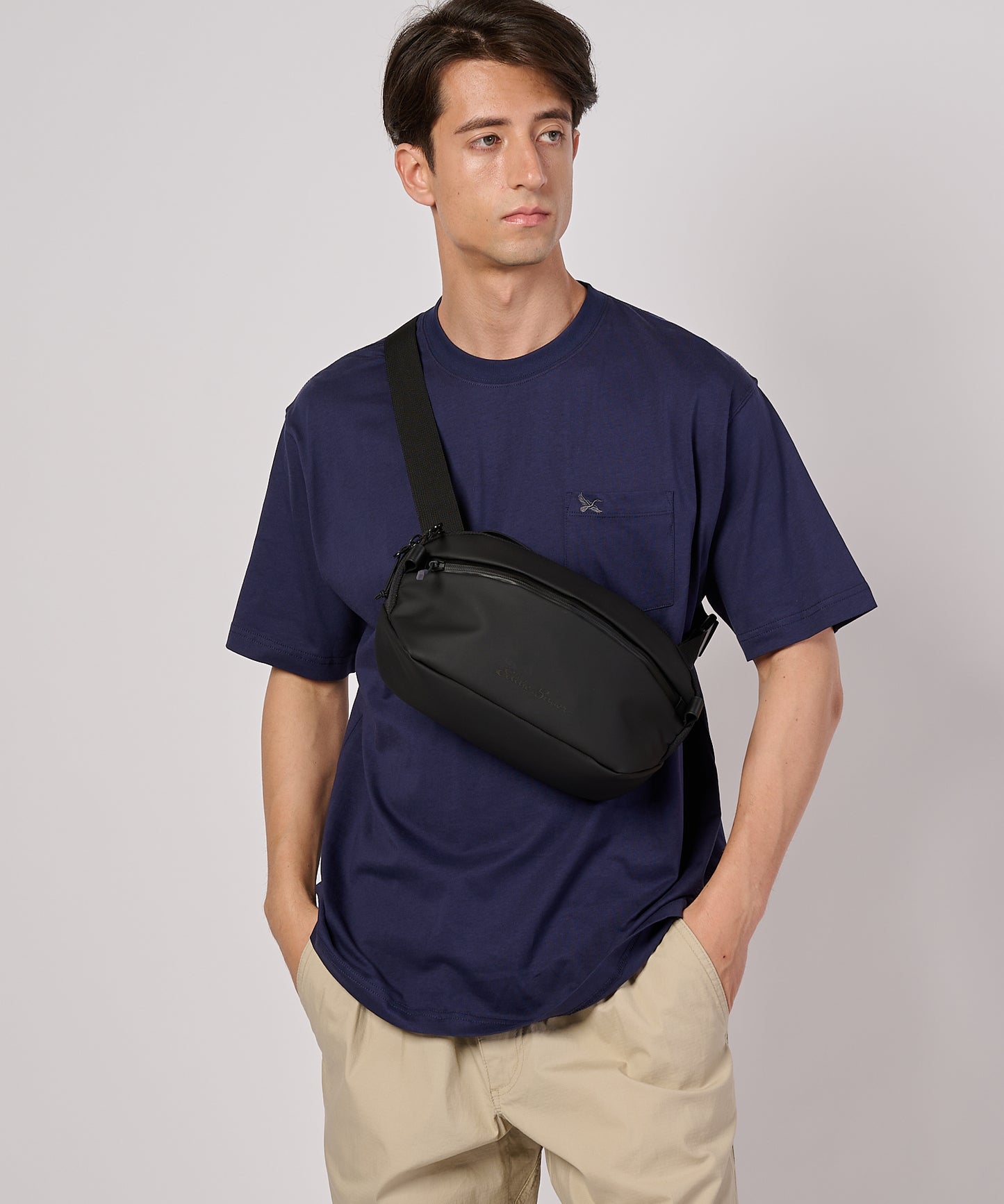ワンポイント刺しゅう ポケット Tシャツ/ONE POINT EMB PKT TEE