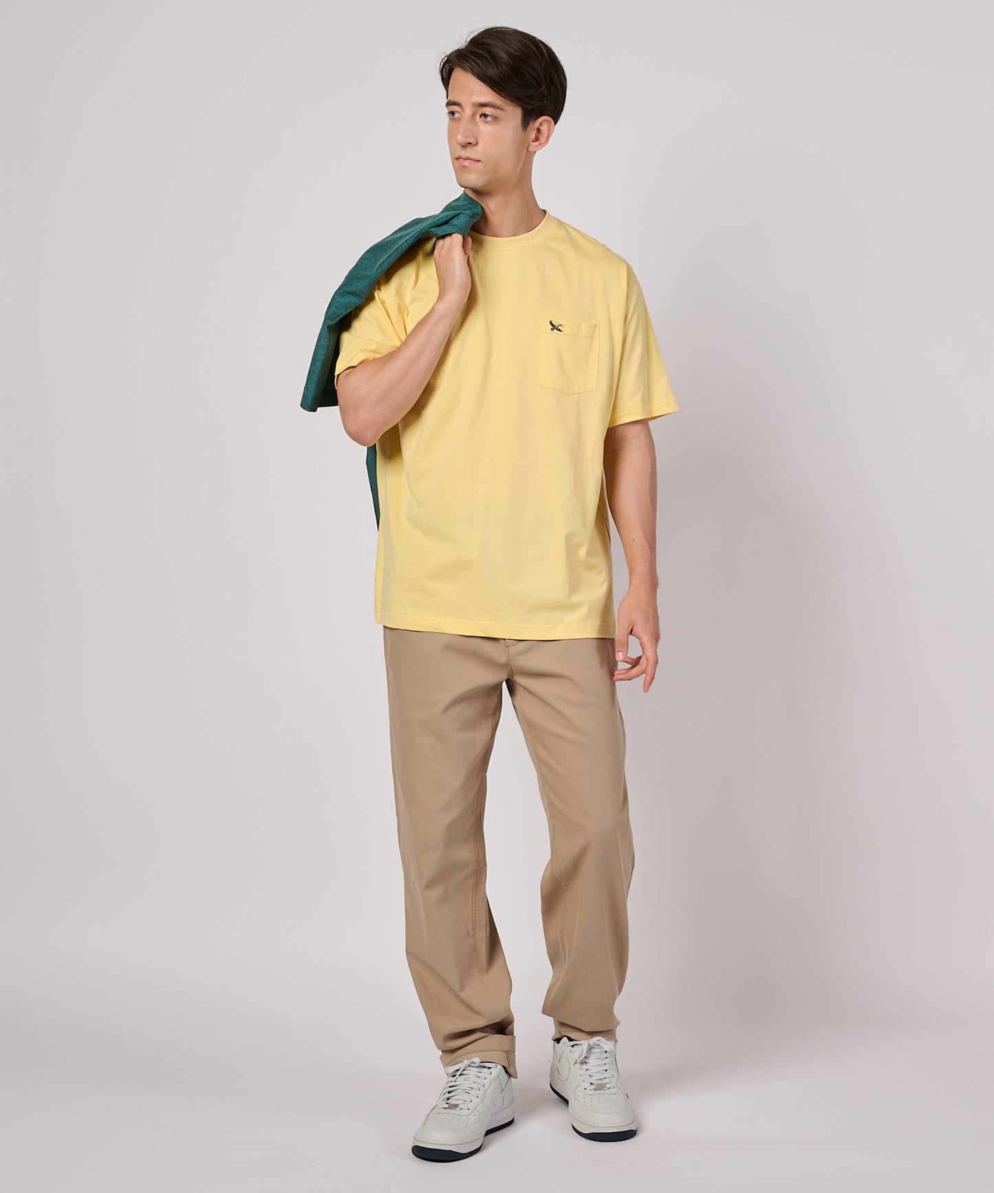 ワンポイント刺しゅう ポケット Tシャツ/ONE POINT EMB PKT TEE