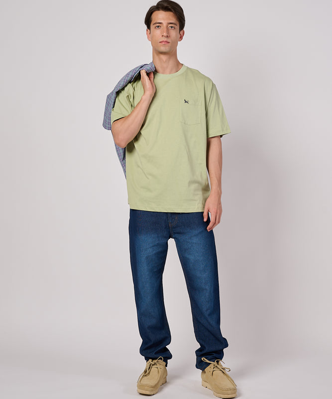 ワンポイント刺しゅう ポケット Tシャツ/ONE POINT EMB PKT TEE