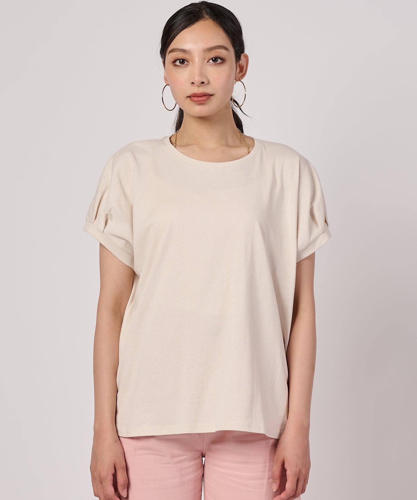 タック スリーブレス ボックスTシャツ/TUCK SLEEVE SL BOX TEE
