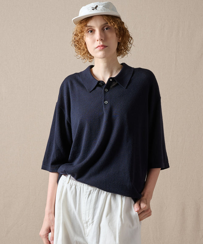 【予約】men's FUDGE×Eddie Bauer ウールニットポロシャツ/WOOL KNIT POLO