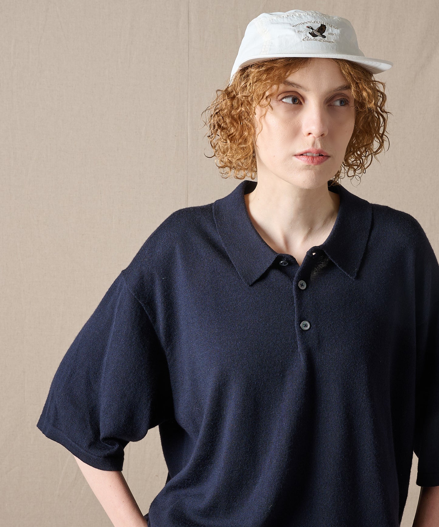 【予約】men's FUDGE×Eddie Bauer ウールニットポロシャツ/WOOL KNIT POLO