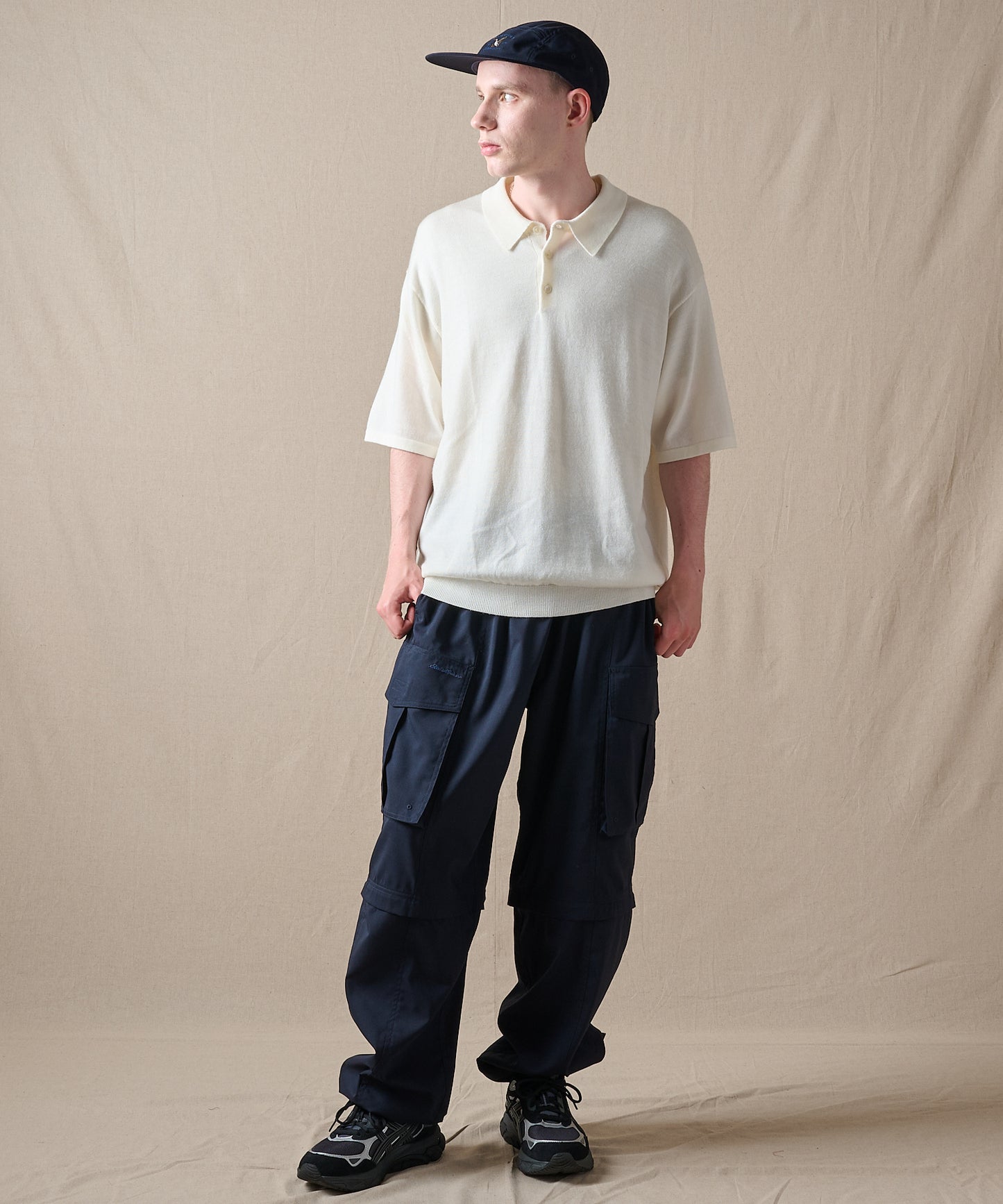 【予約】men's FUDGE×Eddie Bauer ウールニットポロシャツ/WOOL KNIT POLO