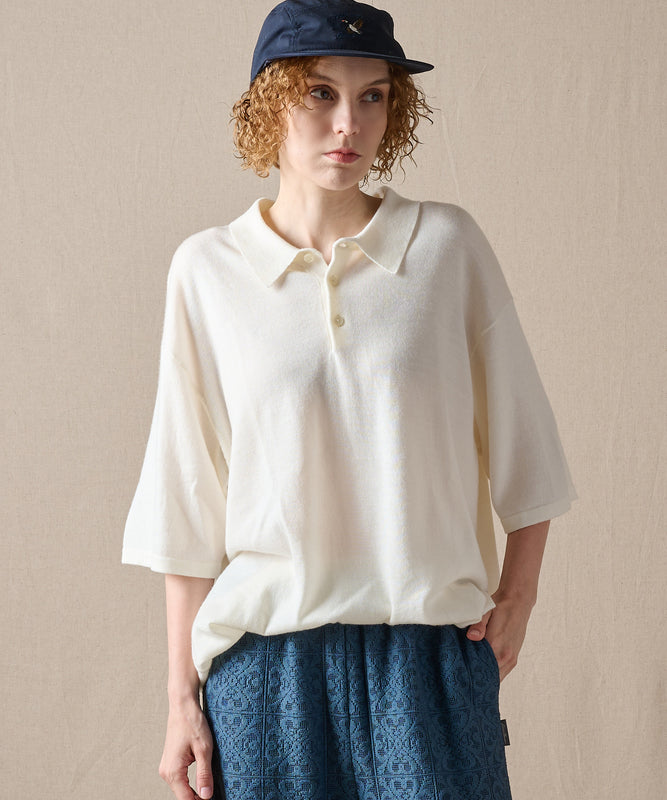 【予約】men's FUDGE×Eddie Bauer ウールニットポロシャツ/WOOL KNIT POLO