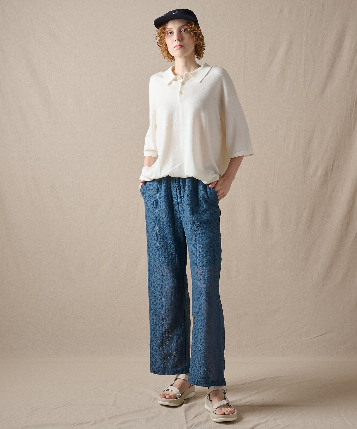 【予約】men's FUDGE×Eddie Bauer ウールニットポロシャツ/WOOL KNIT POLO