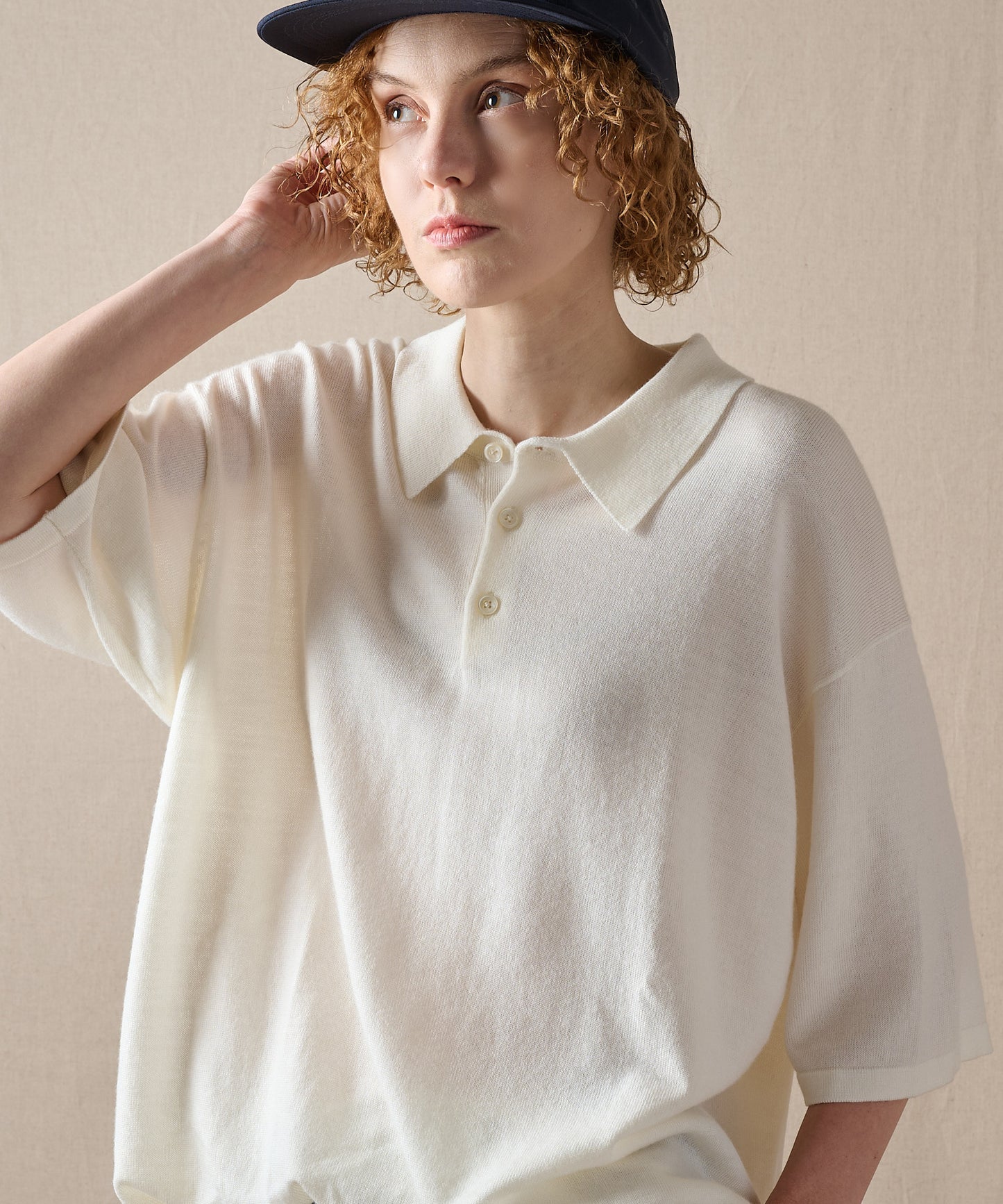 【予約】men's FUDGE×Eddie Bauer ウールニットポロシャツ/WOOL KNIT POLO