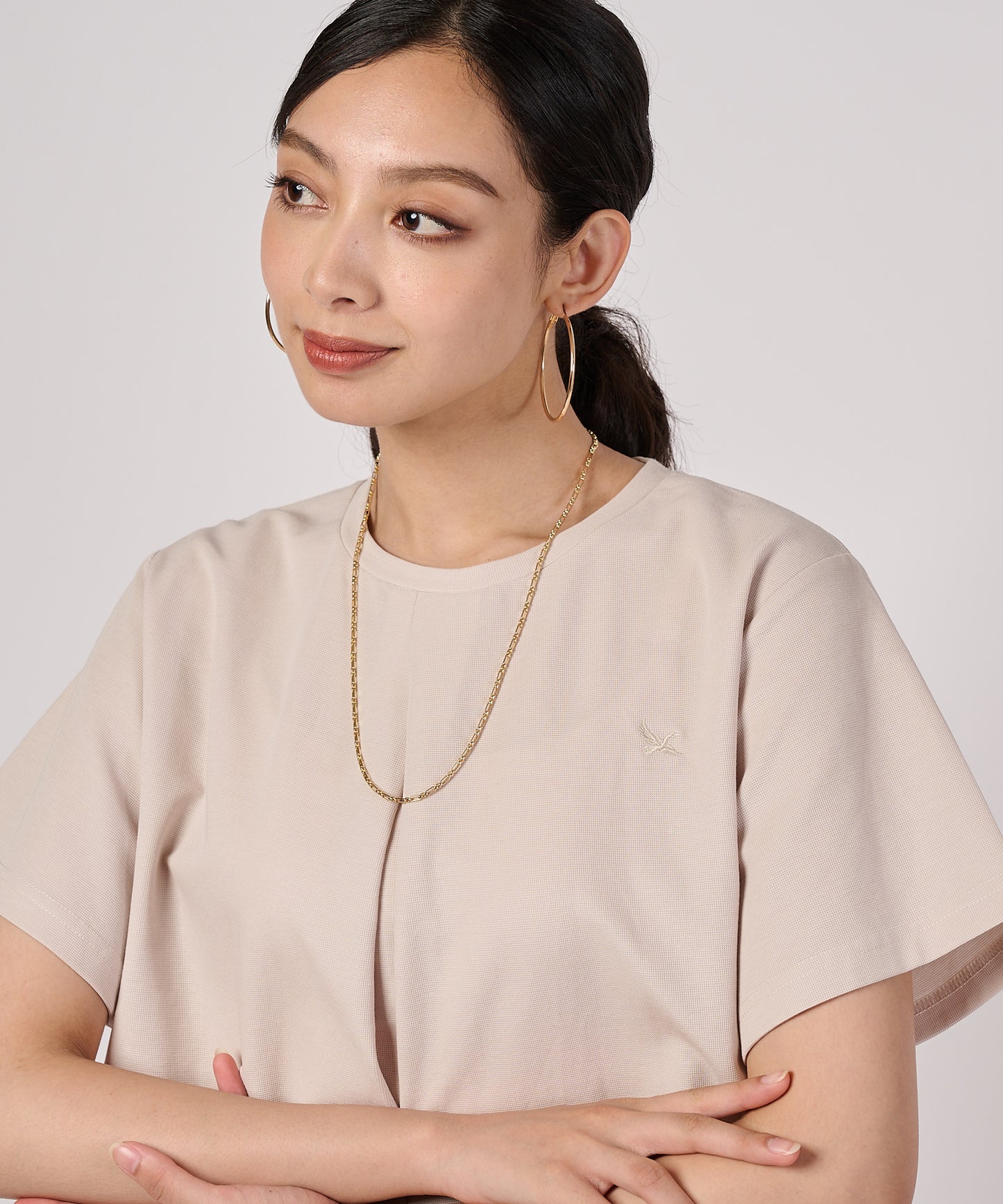 タックフレア 半袖Tシャツ/TUCK FLARE SS TEE