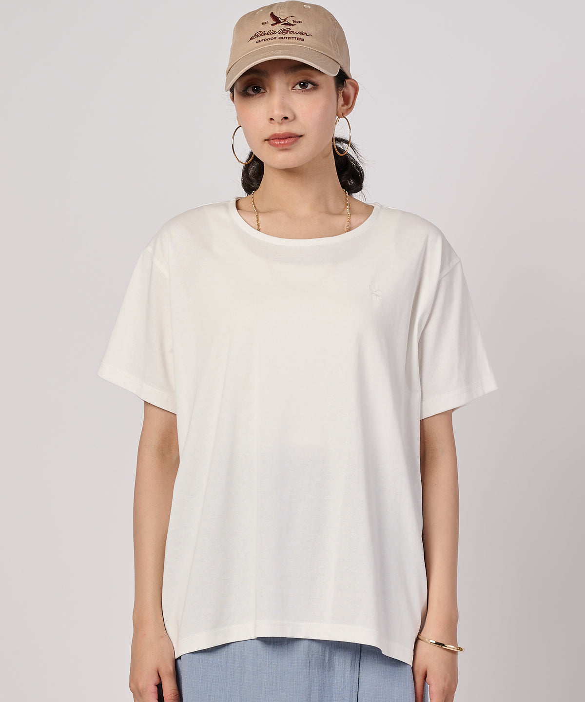 チェックドッキング 半袖トップス/CHECK DOCKING CUT TOP