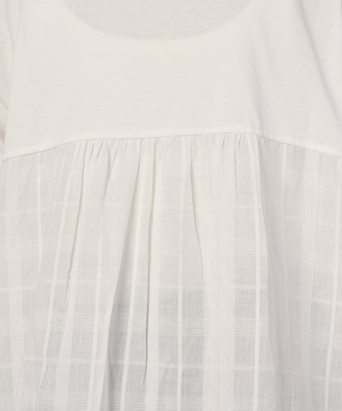 チェックドッキング 半袖トップス/CHECK DOCKING CUT TOP