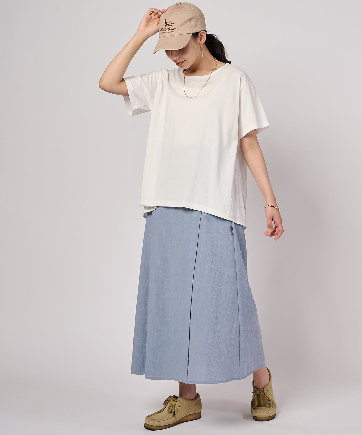チェックドッキング 半袖トップス/CHECK DOCKING CUT TOP