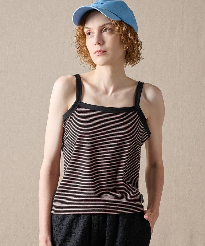 ファイン ストライプ トリムキャミソール/FINE STRIPE TRIM CAMISOLE