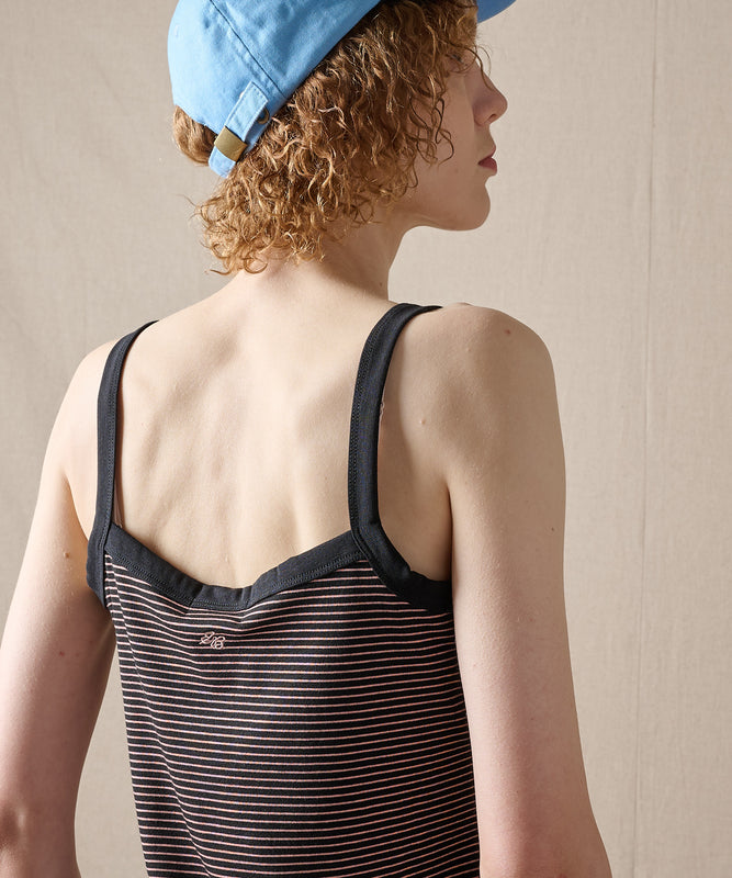 ファイン ストライプ トリムキャミソール/FINE STRIPE TRIM CAMISOLE