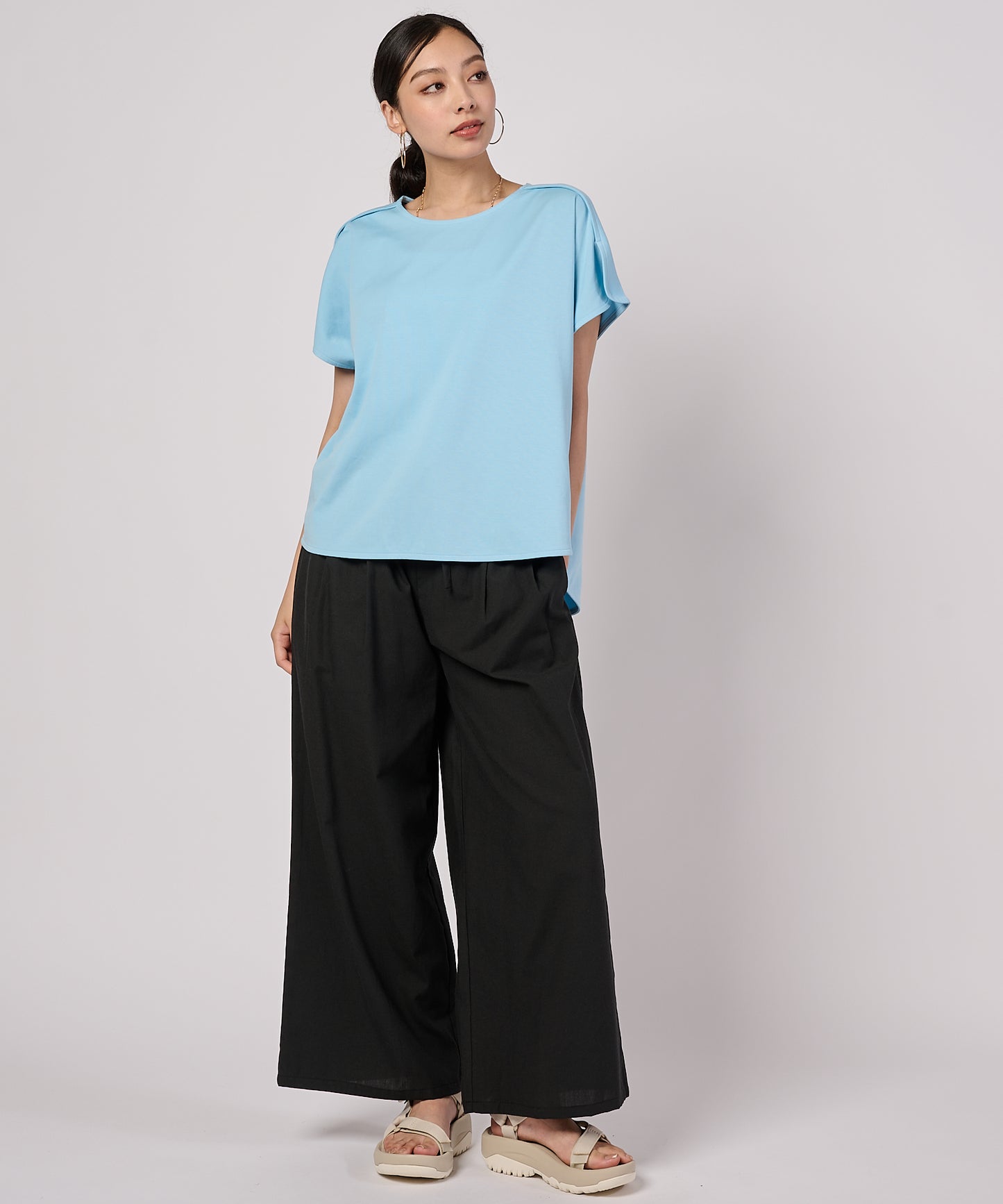 イージークリーンワイドパンツ/EASY CLEAN WIDE PANTS