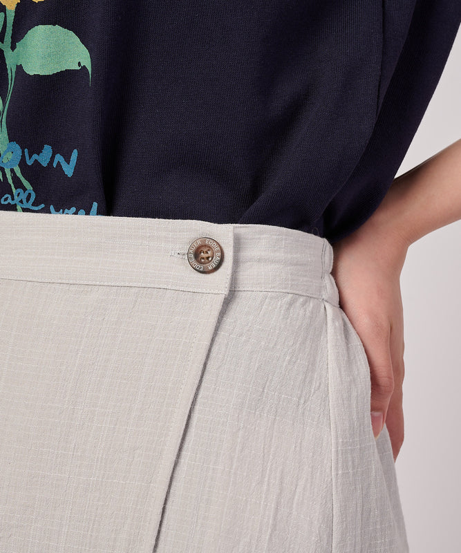 【予約】クレープラップスカート/CREPE WRAP SKIRT