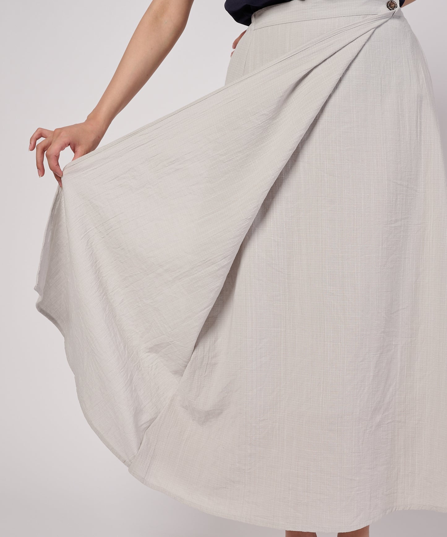【予約】クレープラップスカート/CREPE WRAP SKIRT