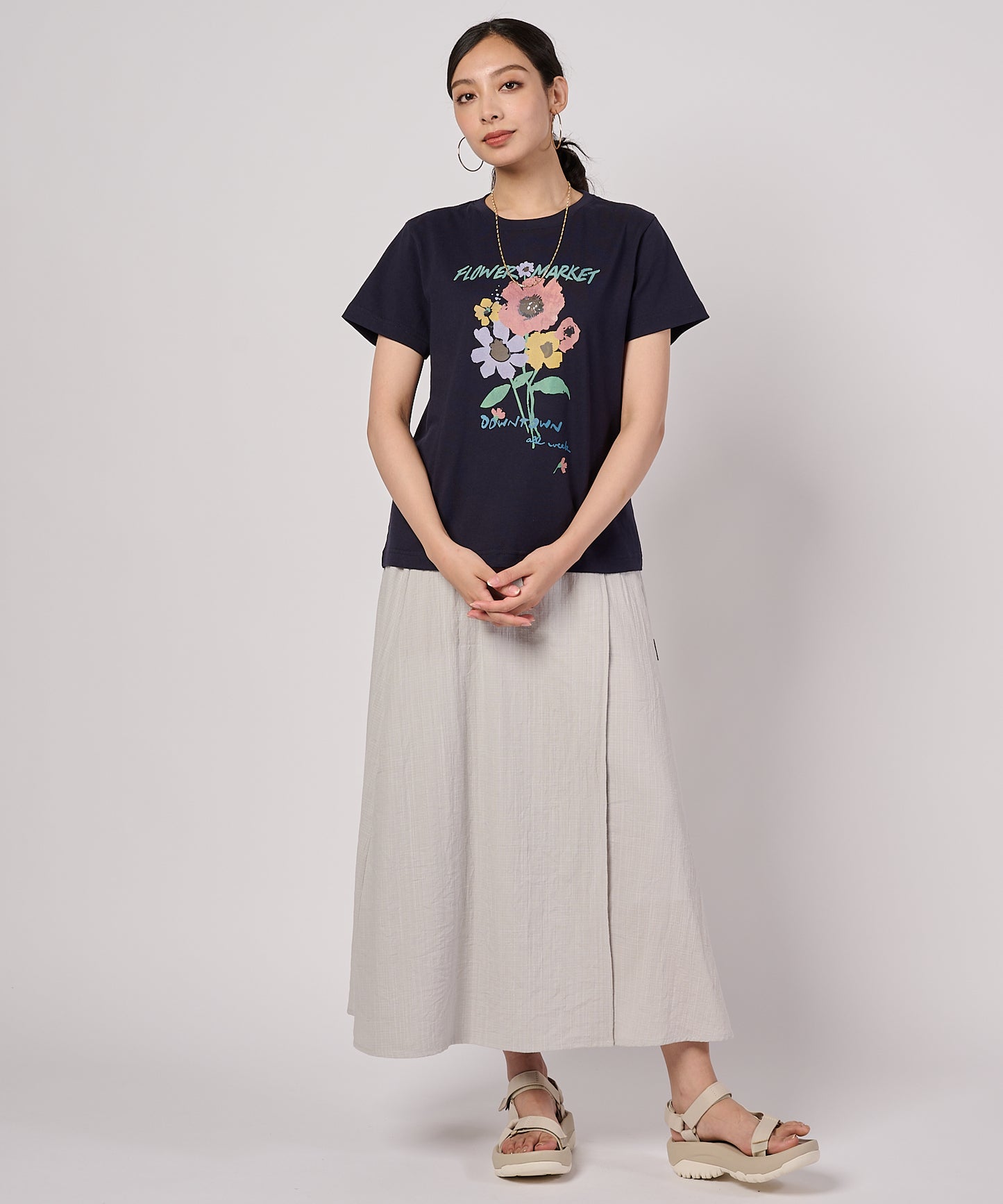 【予約】クレープラップスカート/CREPE WRAP SKIRT