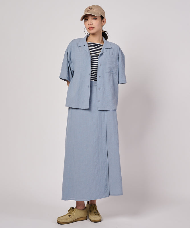 【予約】クレープラップスカート/CREPE WRAP SKIRT
