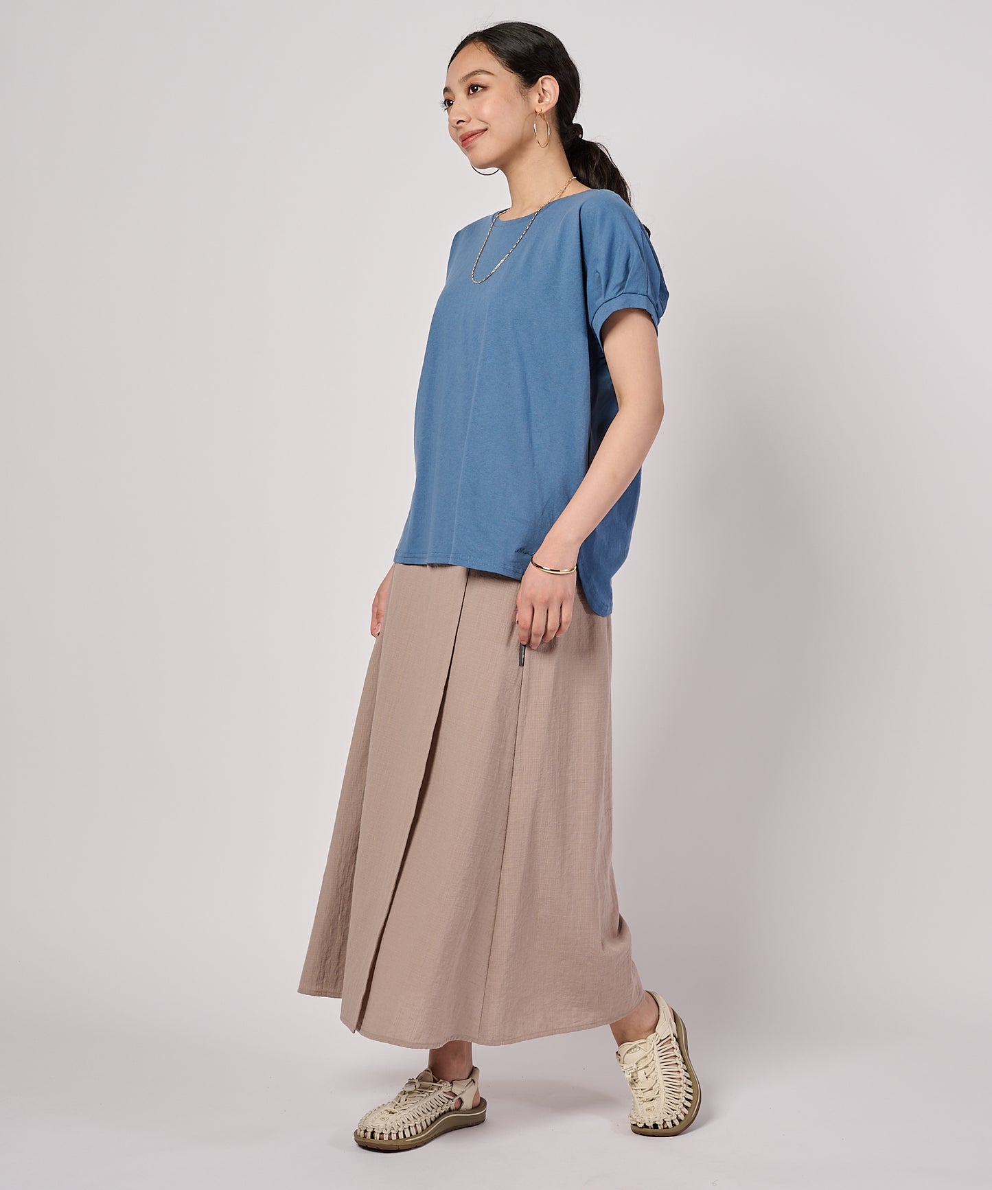 【予約】クレープラップスカート/CREPE WRAP SKIRT