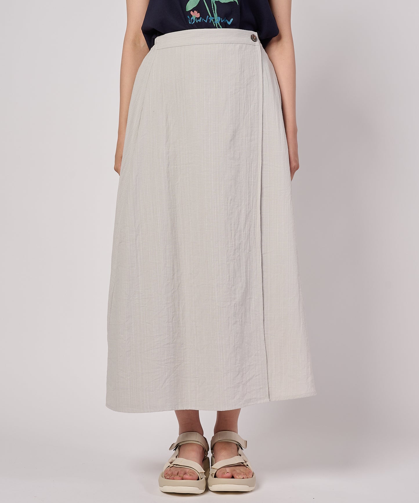 【予約】クレープラップスカート/CREPE WRAP SKIRT