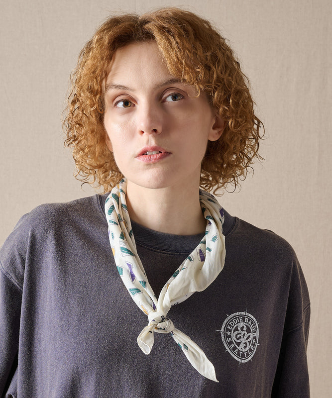 【予約】men's FUDGE×Eddie Bauer ヨットモチーフバンダナ/YACHT MOTIF BANDANA