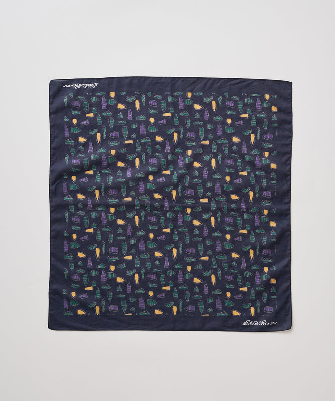 【予約】men's FUDGE×Eddie Bauer ヨットモチーフバンダナ/YACHT MOTIF BANDANA