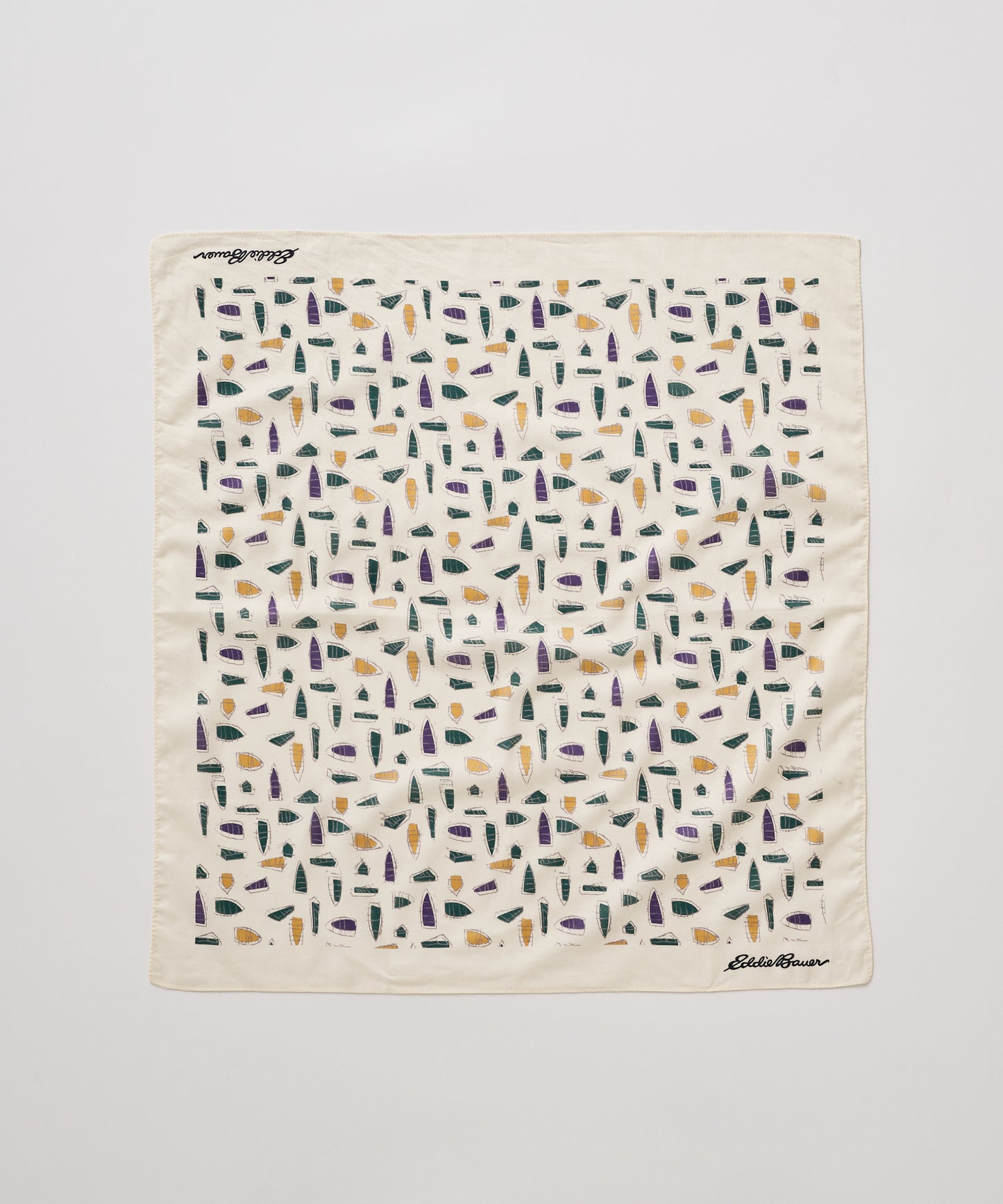 【予約】men's FUDGE×Eddie Bauer ヨットモチーフバンダナ/YACHT MOTIF BANDANA
