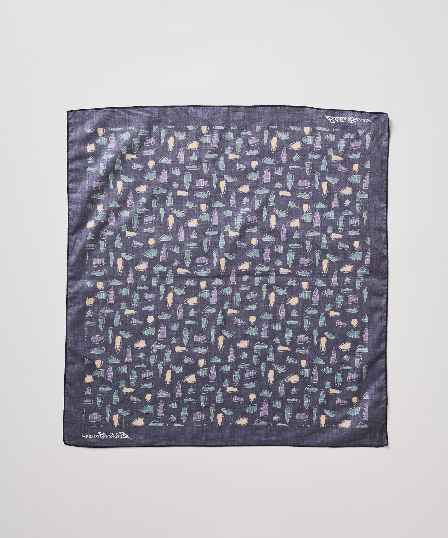 【予約】men's FUDGE×Eddie Bauer ヨットモチーフバンダナ/YACHT MOTIF BANDANA