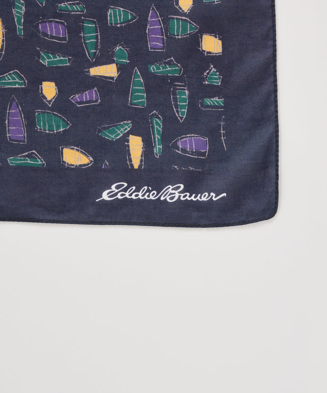 【予約】men's FUDGE×Eddie Bauer ヨットモチーフバンダナ/YACHT MOTIF BANDANA