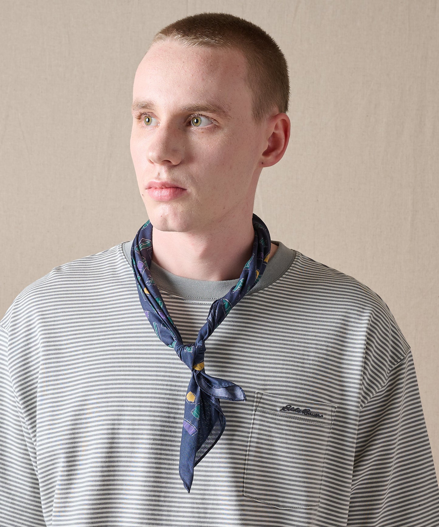 【予約】men's FUDGE×Eddie Bauer ヨットモチーフバンダナ/YACHT MOTIF BANDANA