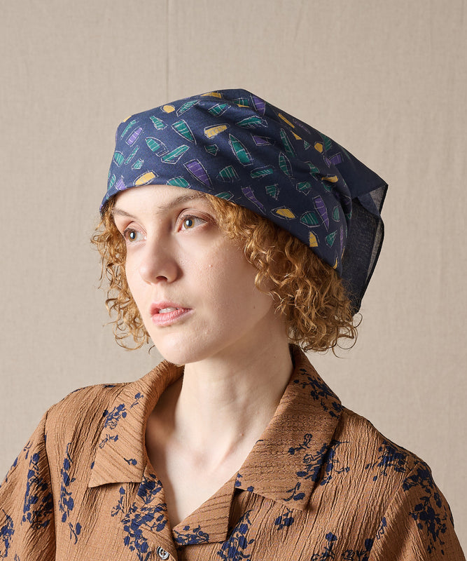 【予約】men's FUDGE×Eddie Bauer ヨットモチーフバンダナ/YACHT MOTIF BANDANA
