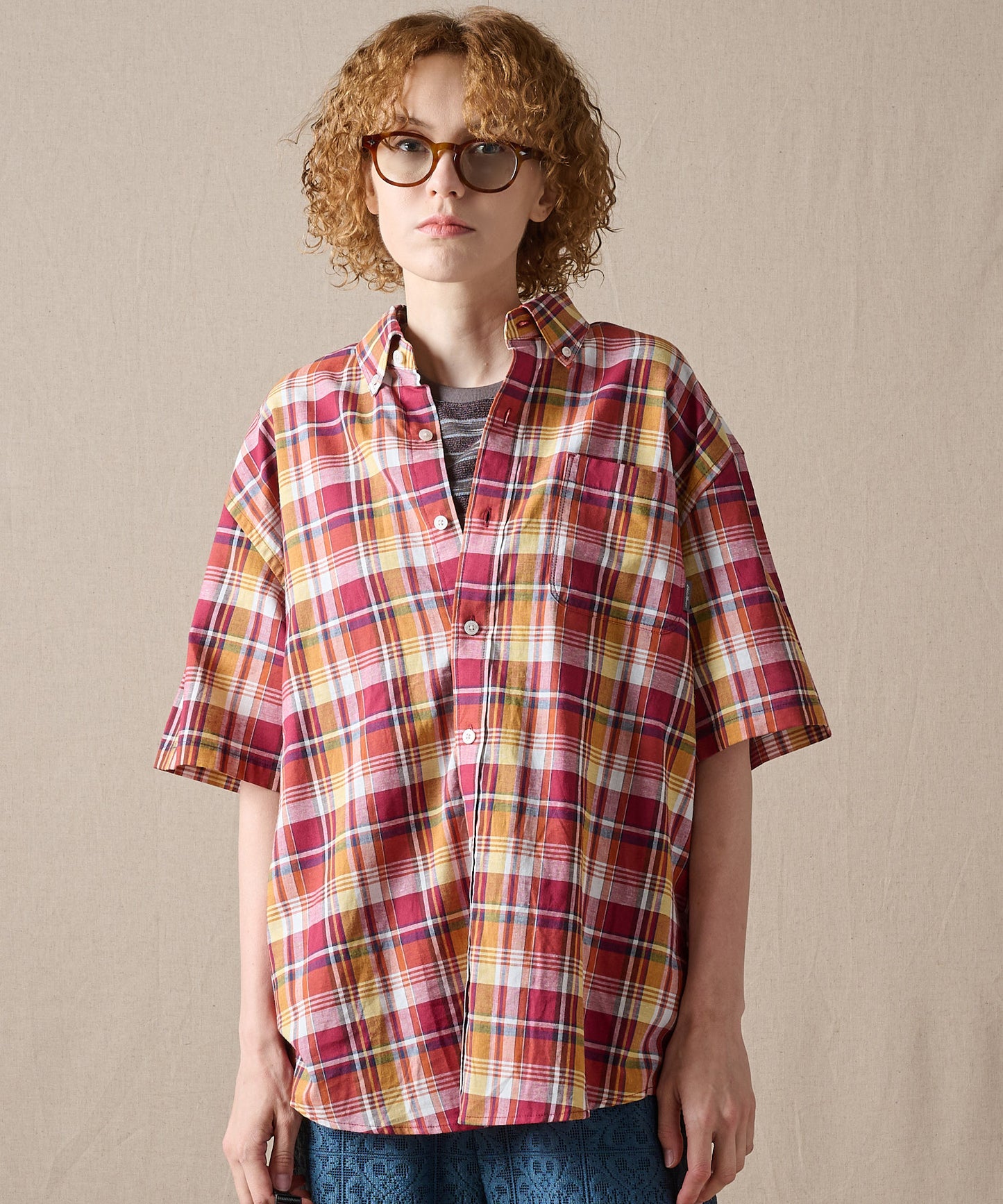 マドラス プレイド 半袖シャツ/SS MADRAS PLAID  SHIRT