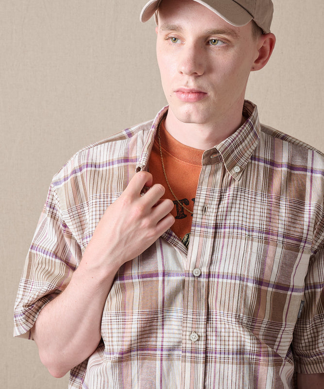 マドラス プレイド 半袖シャツ/SS MADRAS PLAID  SHIRT