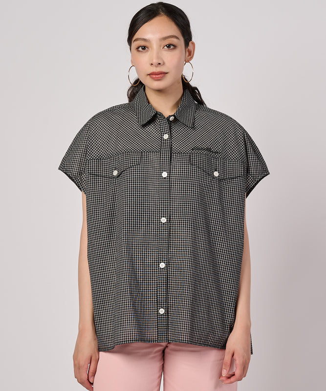 コットンチェック フレンチシャツ/COTTON CHECK FRENCH SHIRT