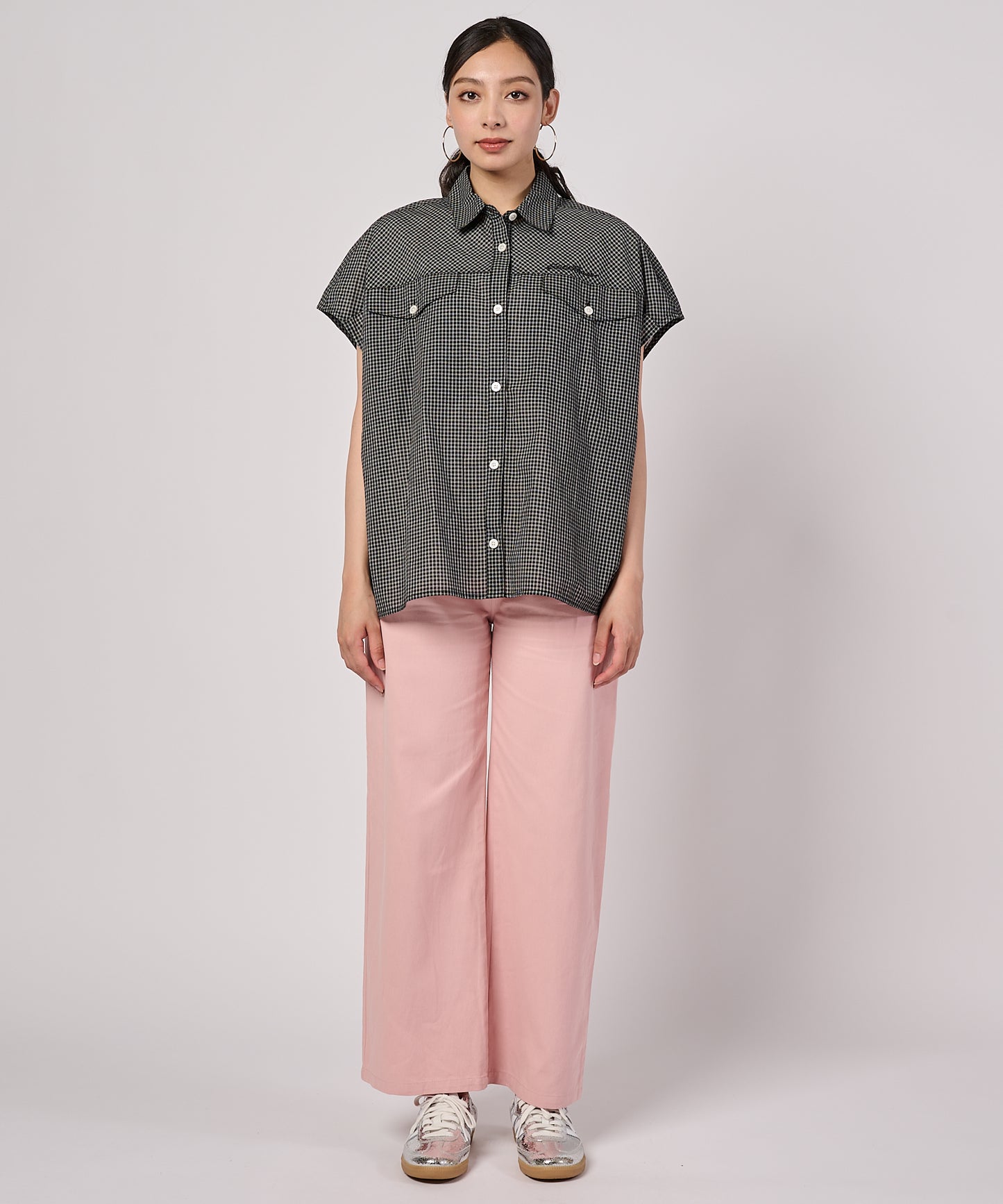 コットンチェック フレンチシャツ/COTTON CHECK FRENCH SHIRT