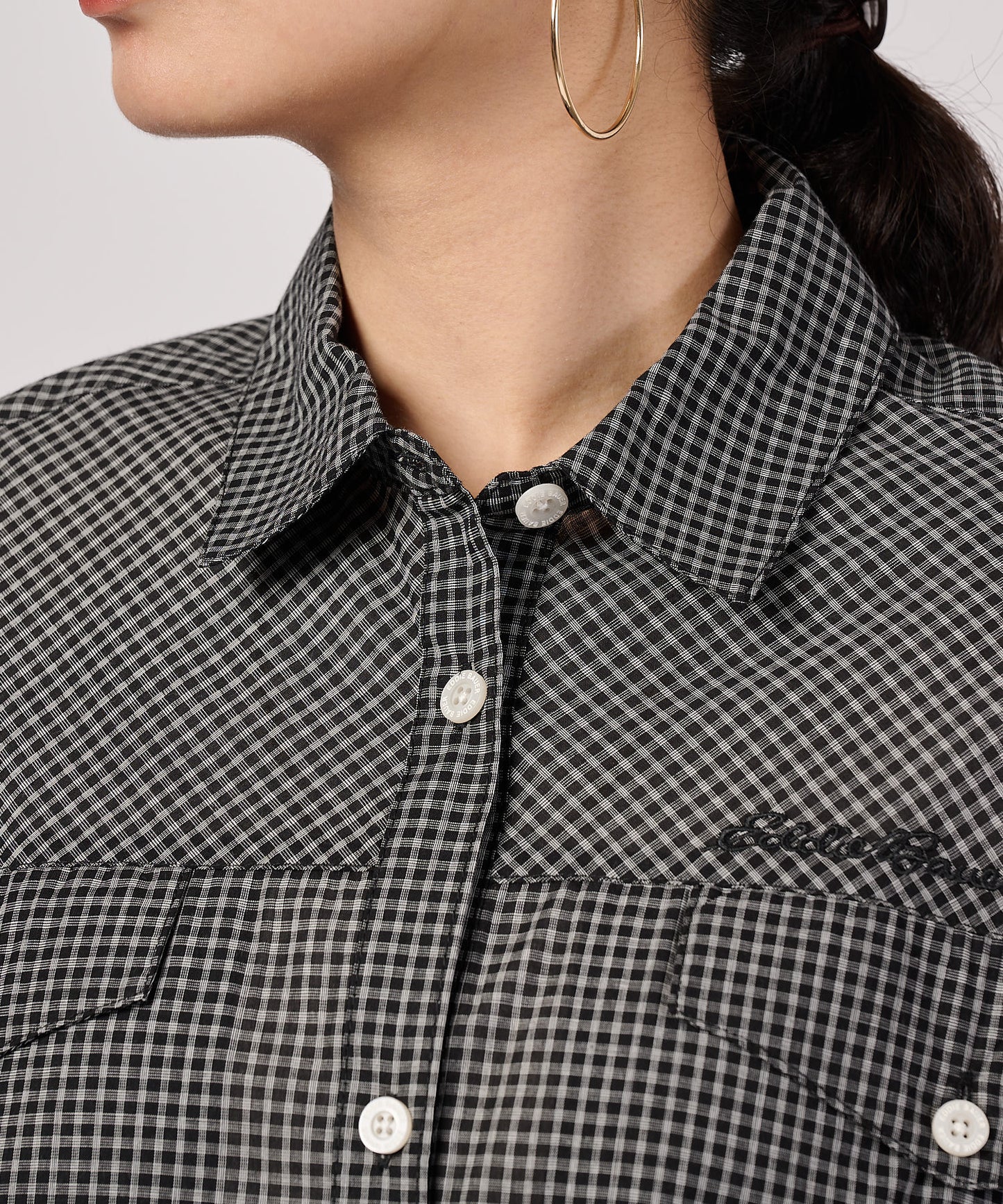 コットンチェック フレンチシャツ/COTTON CHECK FRENCH SHIRT