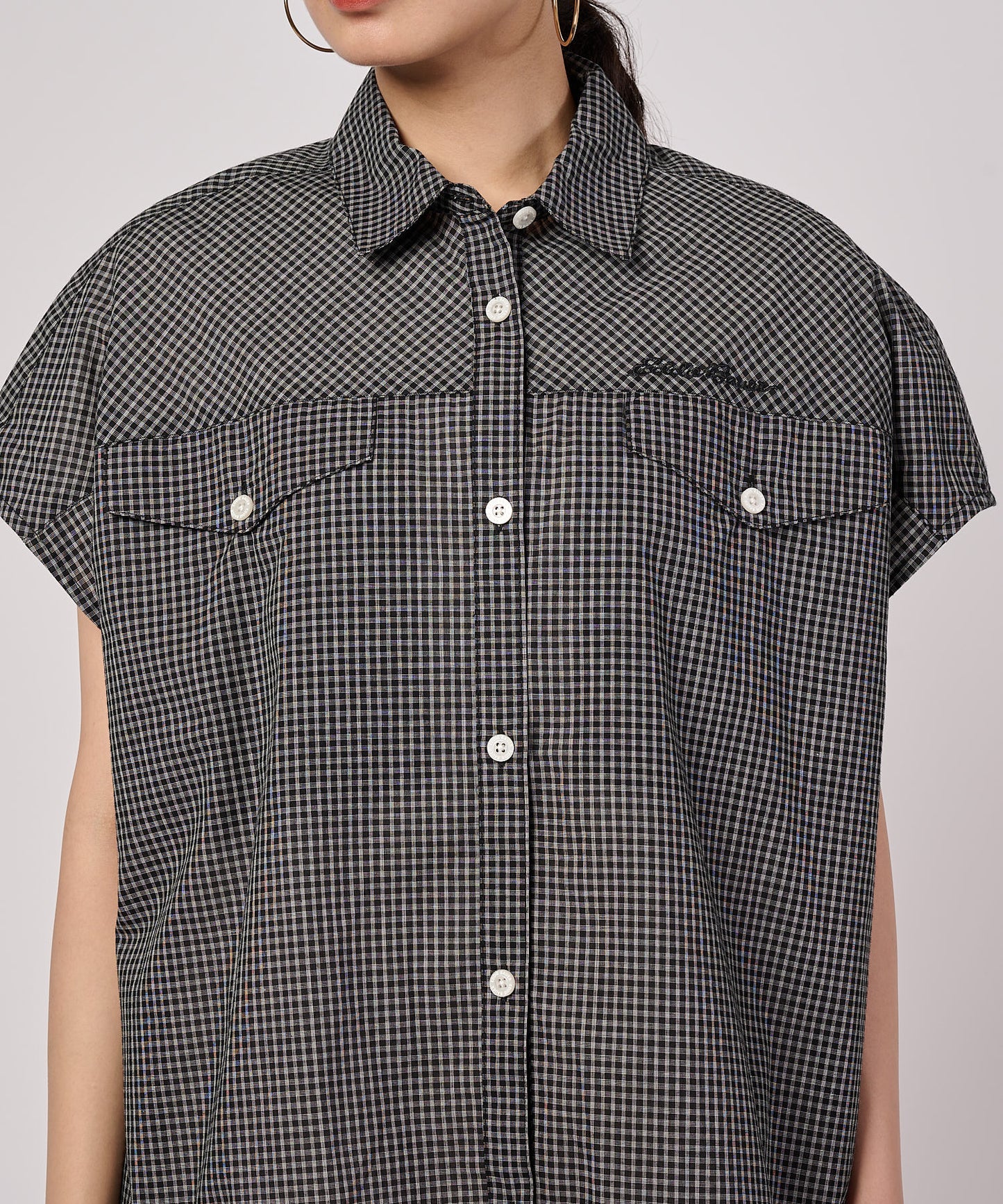 コットンチェック フレンチシャツ/COTTON CHECK FRENCH SHIRT